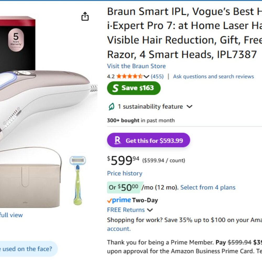 Braun Smart IPL Hair removal device